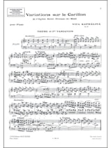 Variations sur le Carillon ... Op. 16 - Vita Kapralova - Partition